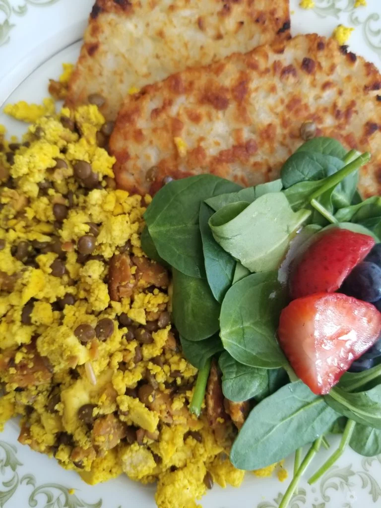 eggless tofu hash